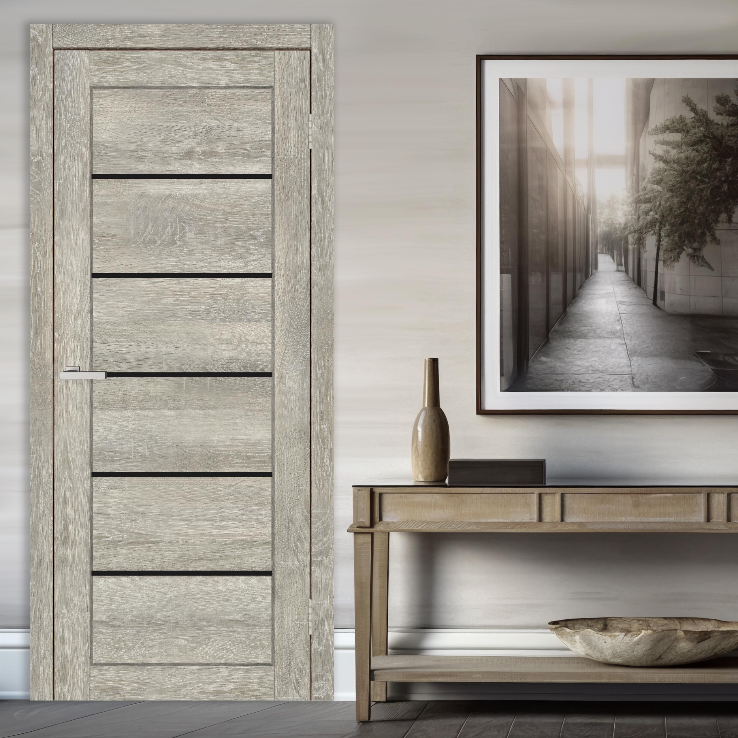 Двери Испания стекло черное 2000х900 мм Дуб Дейтон (60835)