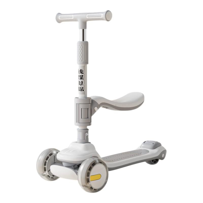 Самокат детский трехколесный Qiancheng с подсветкой и Bluetooth-колонкой складной Белый (Scooter Qiancheng) Самокат детский трехколесный Qiancheng с подсветкой и Bluetooth-колонкой складной Белый (Scooter Qiancheng)