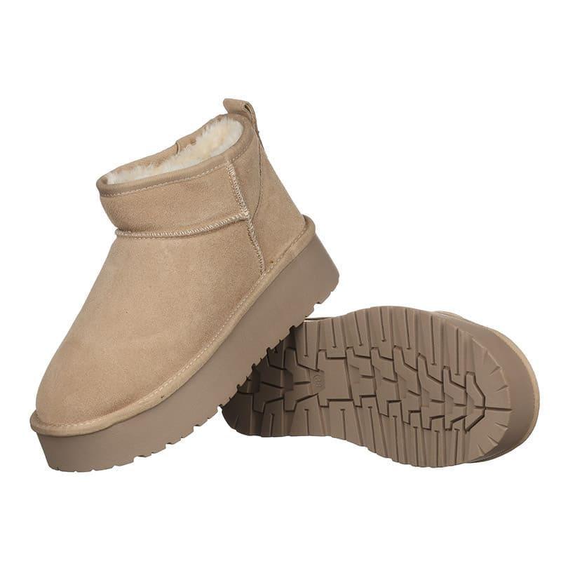 Угги женские PLPS A3301 замшевые р. 40 Бежевый (80078) - фото 4