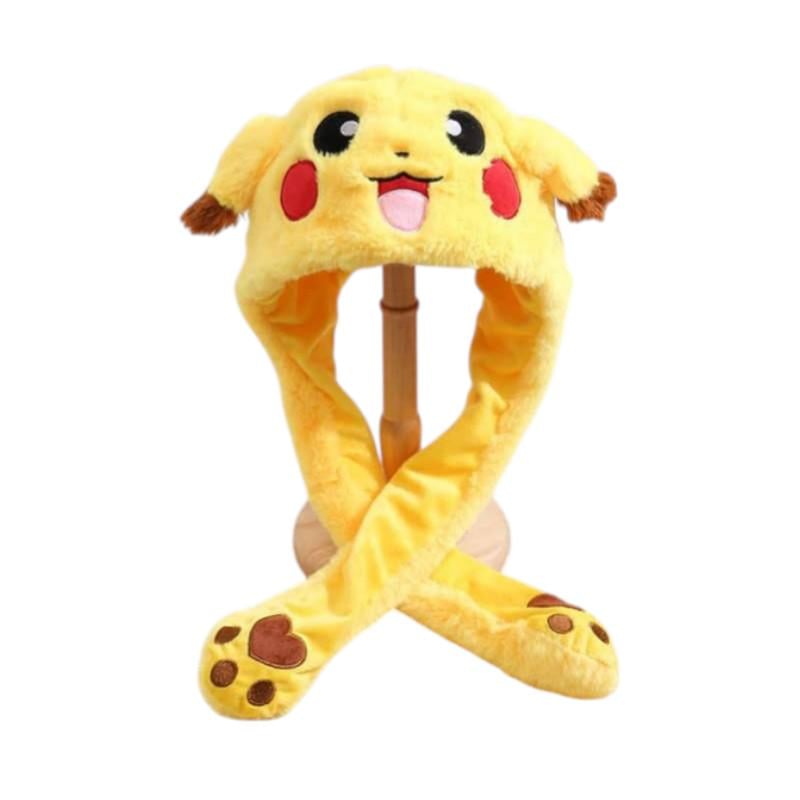 Шапка интерактивная шапка Пикача с подвижными ушками и LED-подсветкой Желтый