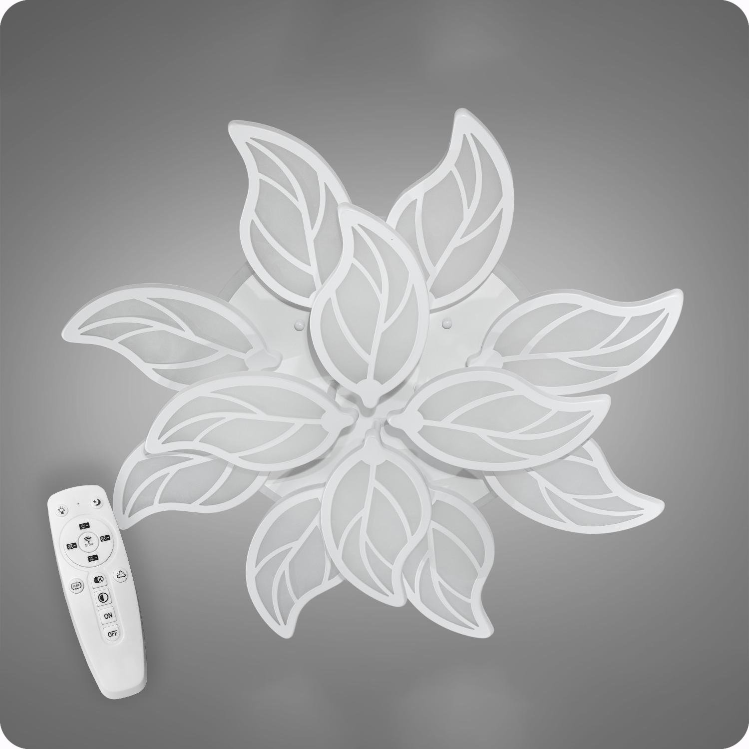 Люстра світлодіодна 517 Dlight 3color з пультом 180 Вт Білий (01929) - фото 3