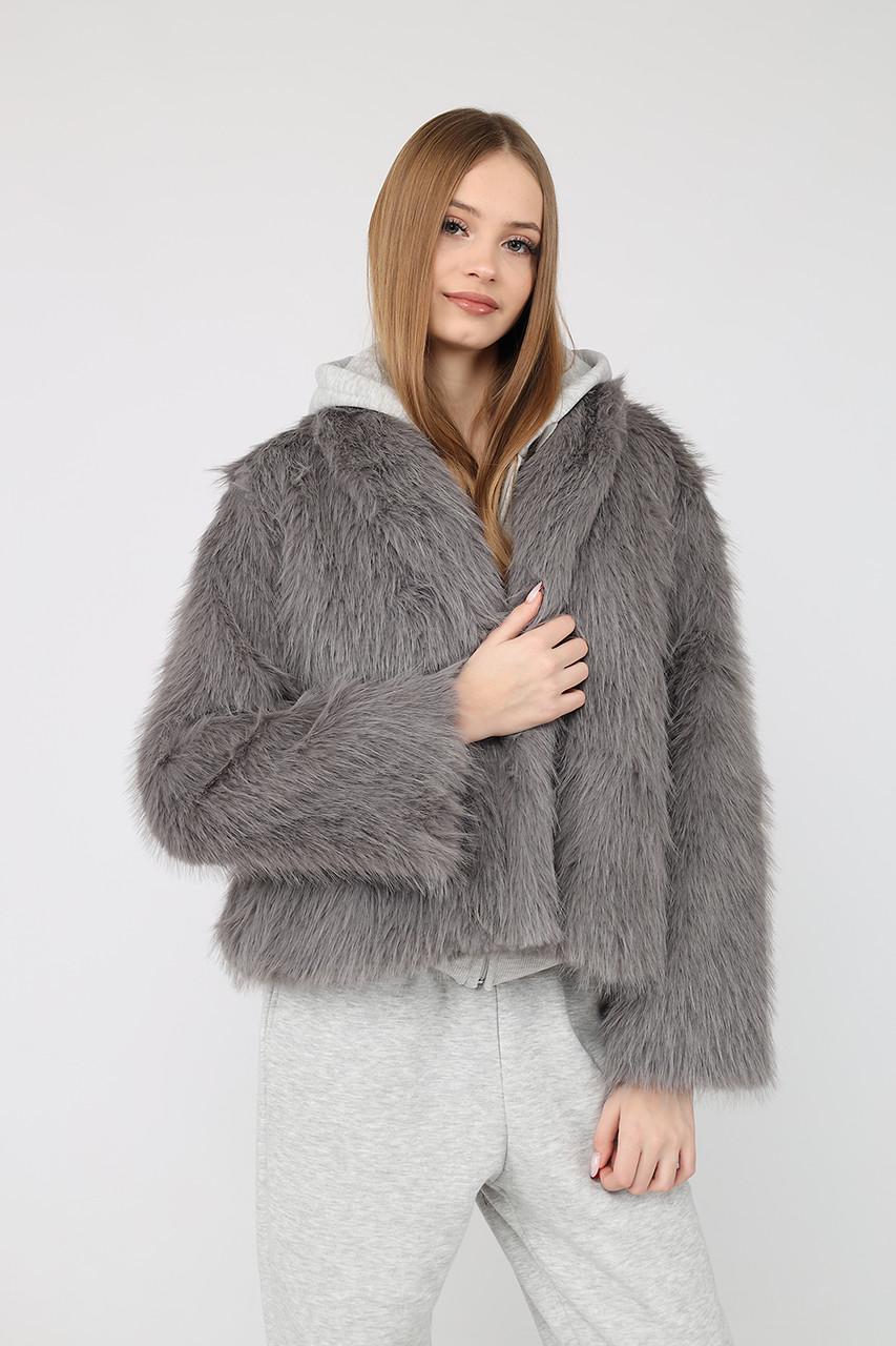 Шуба жіноча ЦБ-00287449 р. 42 Сірий (SKT001092425) Шуба жіноча ЦБ-00287449 р. 42 Сірий (SKT001092425)