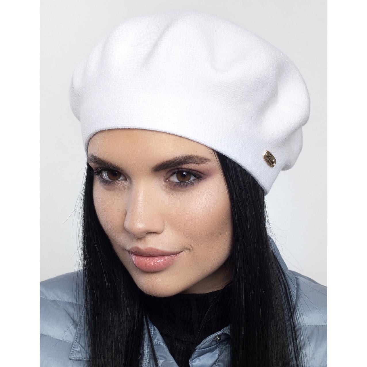 Берет женский Leks Клеопатра двойной шерстяной Белый (136195)