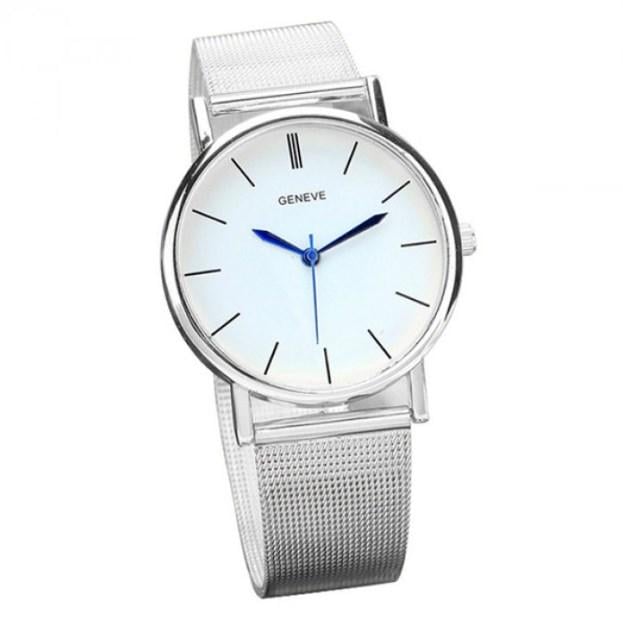 Наручные часы женские Geneva Steel Silver кварцевый Серебряный (21394094)