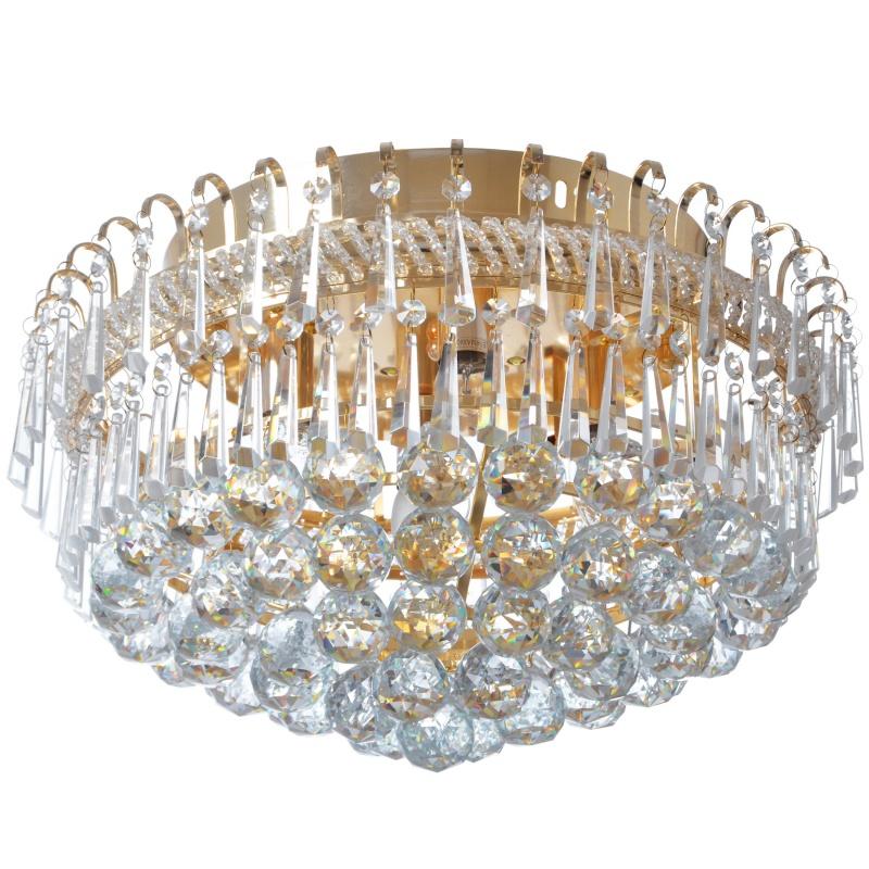 Люстра потолочная торт с подсветкой большая Brille BCL-344S/8xE14/12LED