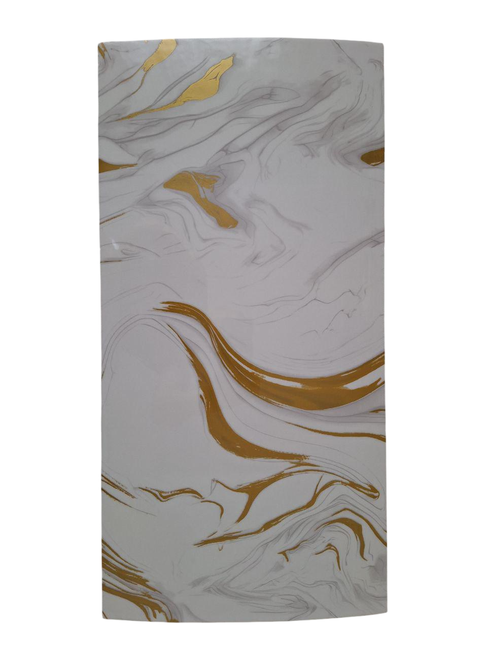 Плитка самоклейка вінілова 600х300х2 мм Біло-золотий (F01)