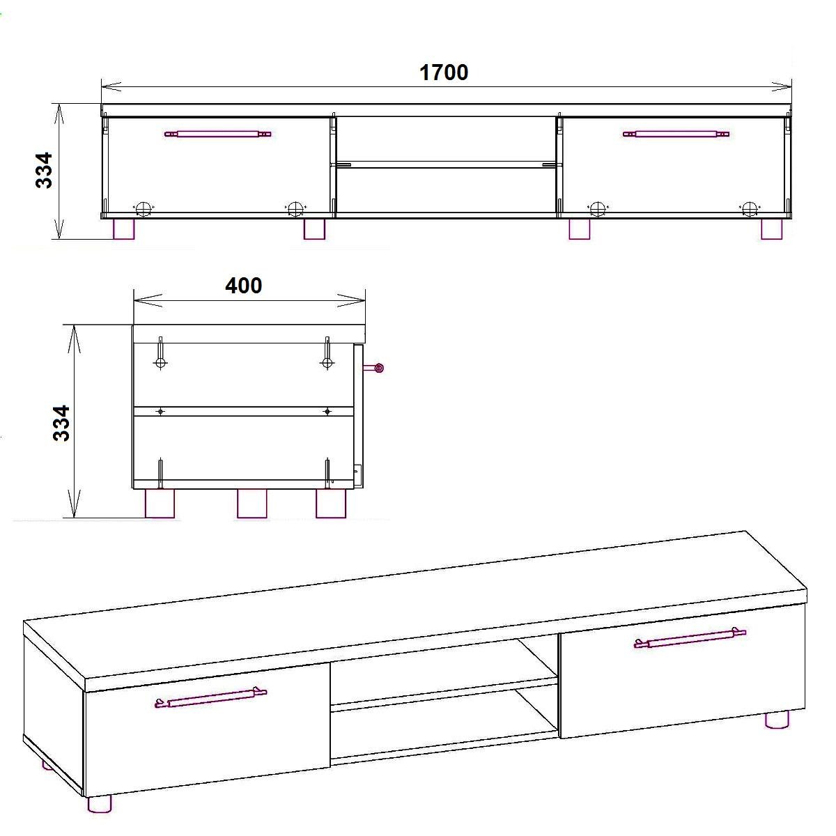 Тумба для телевизора Компанит МГ-2 ТВ-1 Нимфея альба (9675524) - фото 2 Тумба для телевизора Компанит МГ-2 ТВ-1 Нимфея альба (9675524) - фото 2