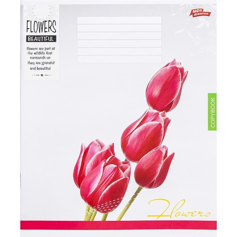 Тетрадь ученическая Мрії збуваються Flowers 3454D Вид 2 А5/24 линейка