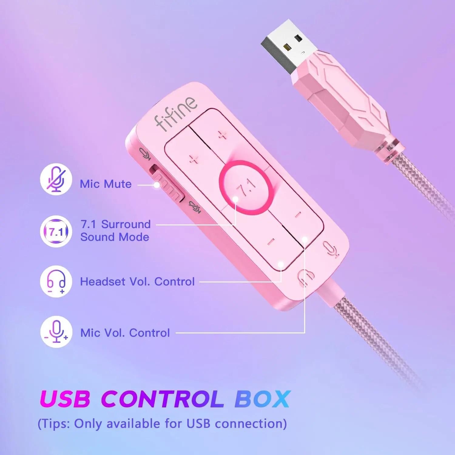 Навушники з мікрофоном FIFINE H9P Pink (569019) - фото 7 Навушники з мікрофоном FIFINE H9P Pink (569019) - фото 7