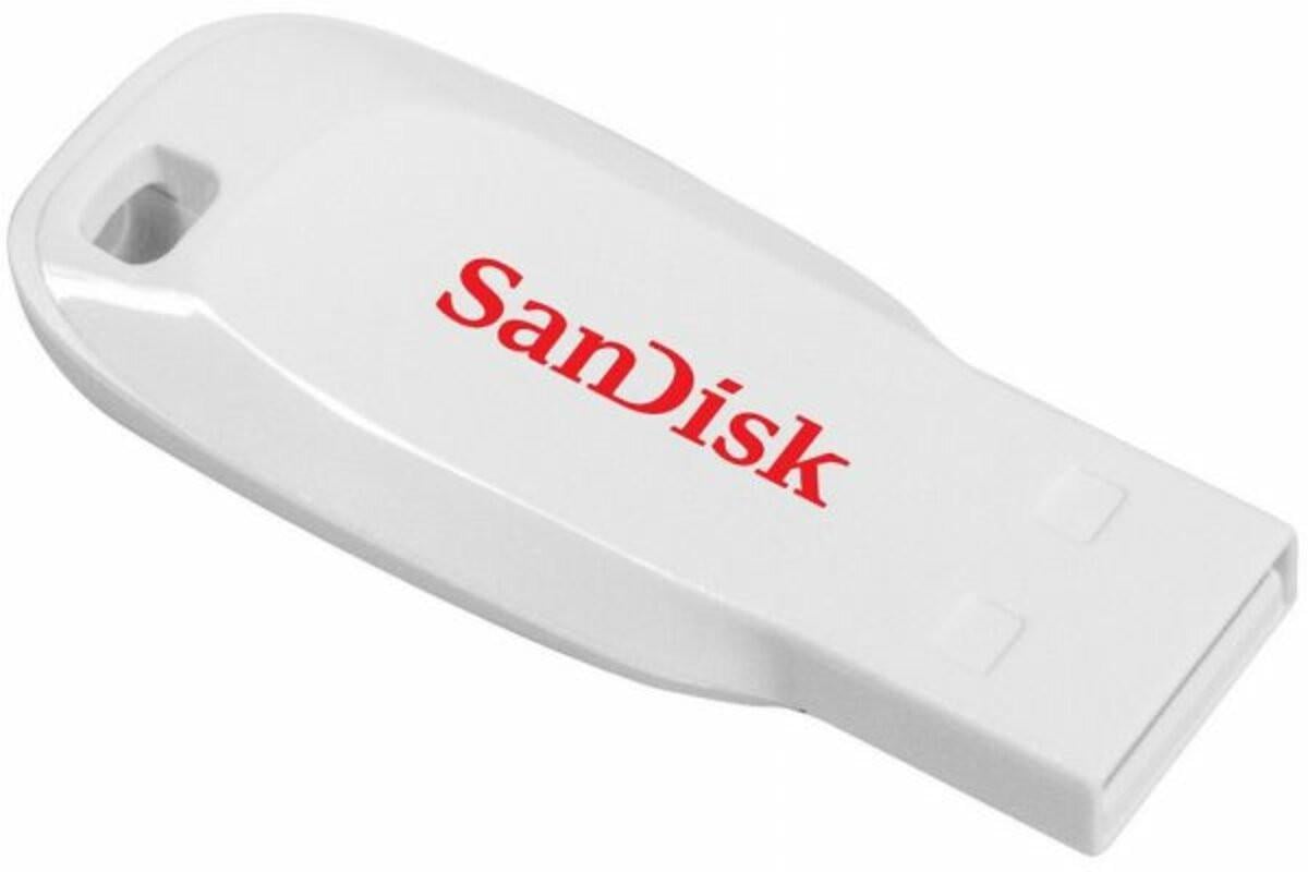 Flash SanDisk USB 2.0 Cruzer Blade 16Gb White (29caa1-15213)
