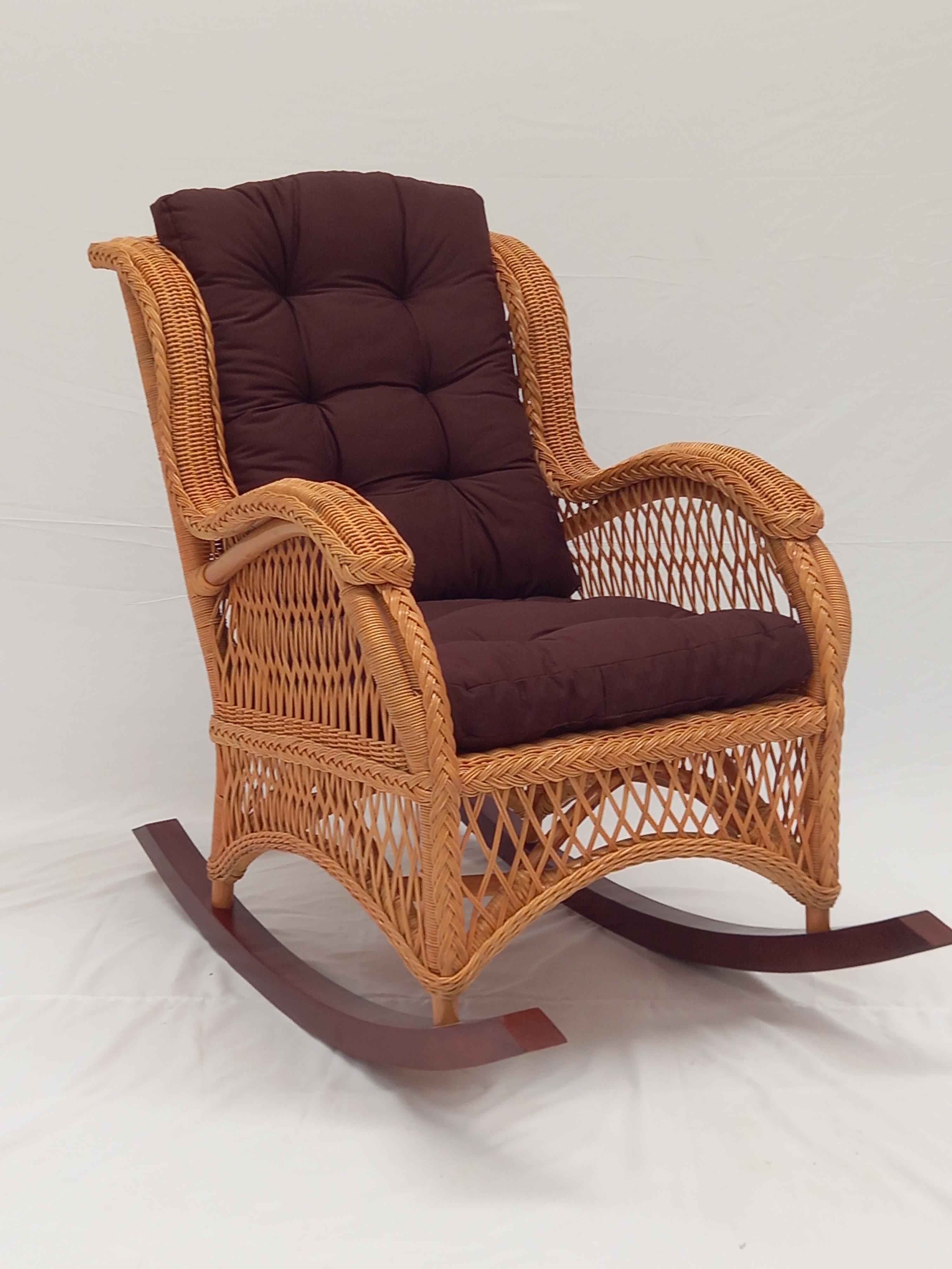 Кресло-качалка плетеное из натурального ротанга для дома/террасы/балкона (2094577087)