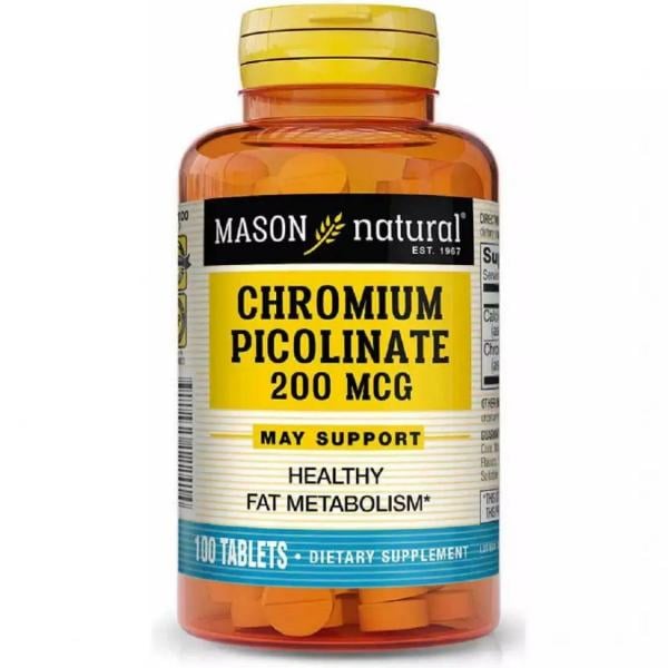 Микроэлемент Хром Mason Natural Chromium Picolinate 200 мкг 100 таблеток (000021082) Микроэлемент Хром Mason Natural Chromium Picolinate 200 мкг 100 таблеток (000021082)