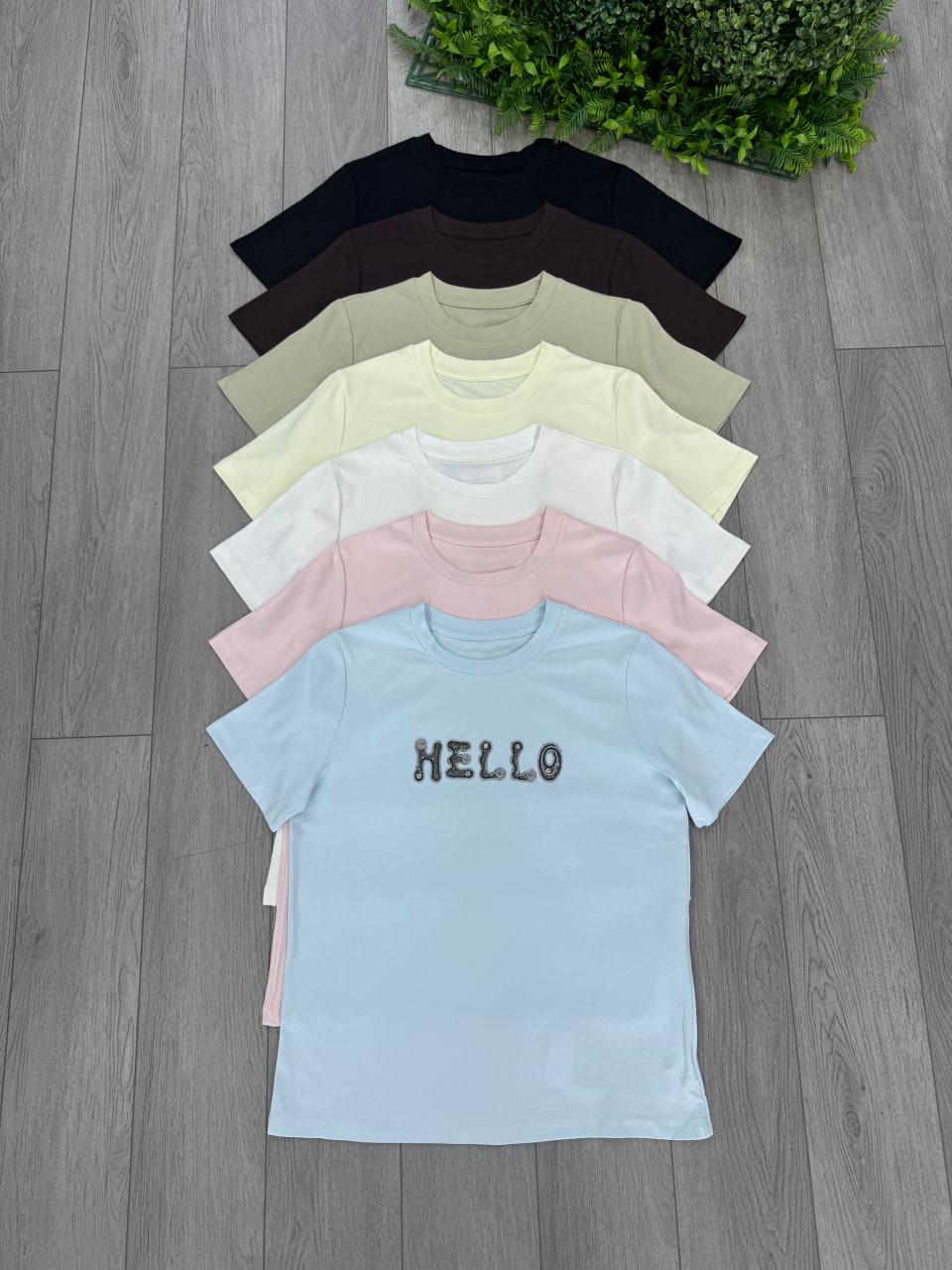 Футболка женская с пайетками OS Коричневый (#27046-01) - фото 2 Футболка женская с пайетками OS Коричневый (#27046-01) - фото 2