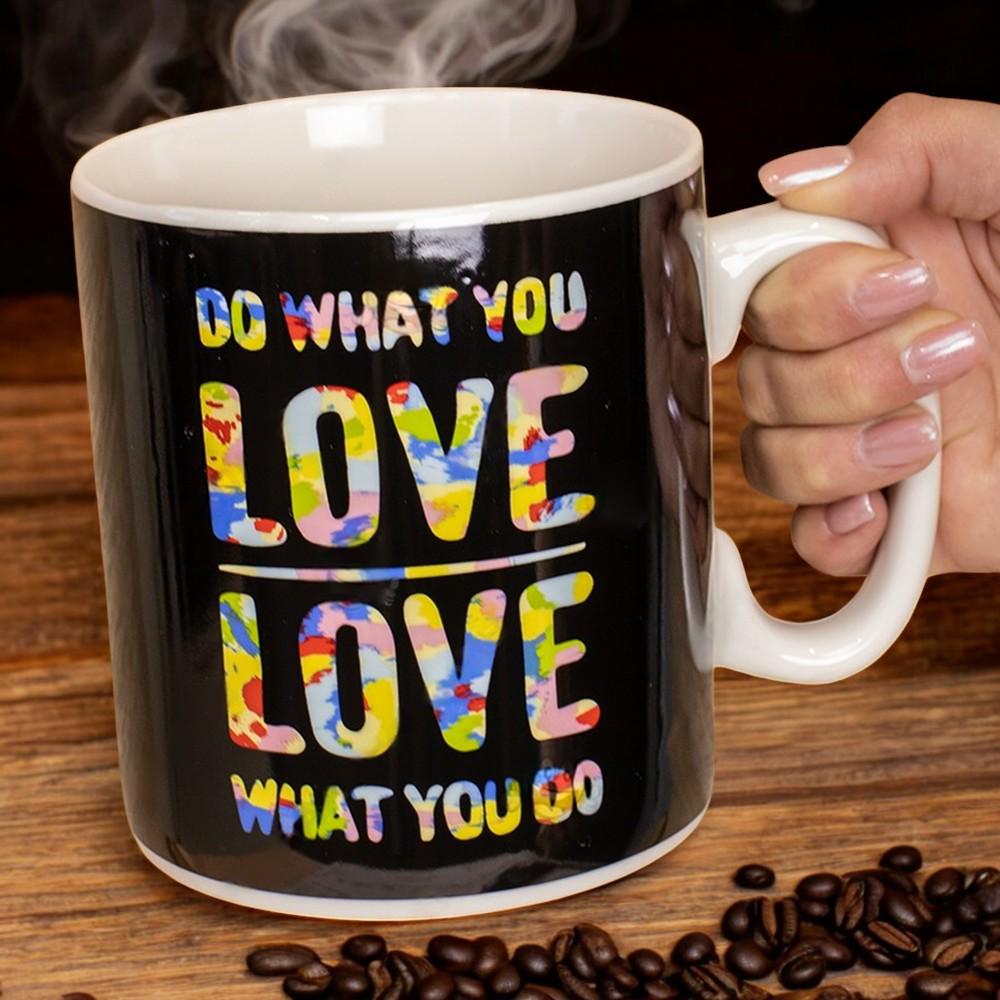 Кружка керамическая "Do what you love" 1 л Черный - фото 3 Кружка керамическая "Do what you love" 1 л Черный - фото 3