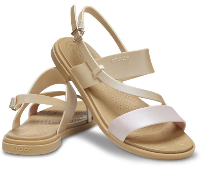 Сандалии женские Crocs Tulum Shimmer Strappy р. 36-37 Pink clay (14896869) - фото 1