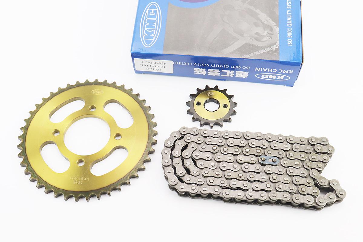 Зірки комплект до мотоцикла Viper-125-150J ZS125J задня 42 зуби передня 15 зубів крок 428H (321674) Зірки комплект до мотоцикла Viper-125-150J ZS125J задня 42 зуби передня 15 зубів крок 428H (321674)