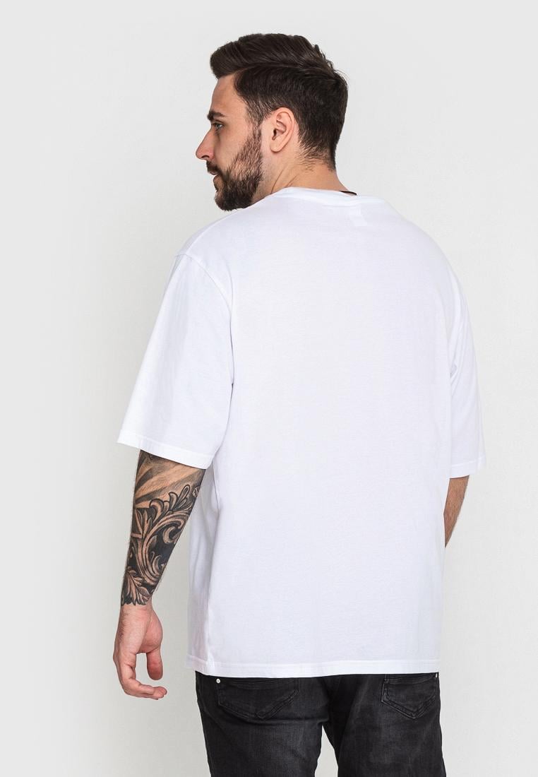 Мужская футболка оверсайз ROZA 211143 M Белый (4824005674891) - фото 2 Мужская футболка оверсайз ROZA 211143 M Белый (4824005674891) - фото 2