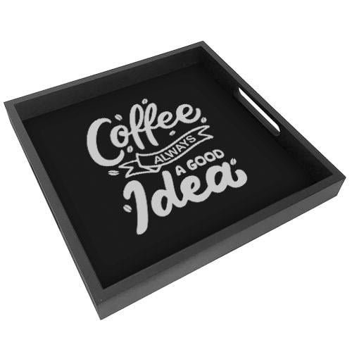 Таця Presentville Coffee always a good idea 30x30x4 см (PDN_19N002_BL)