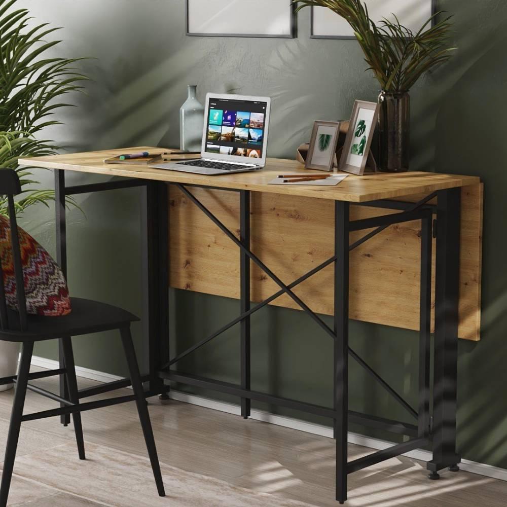 Стол-книга трансформер Ferrum-decor Орион 3 металл/ДСП 16 мм 750x1150x880 мм Черный/Дуб Артизан (FRD-105086)