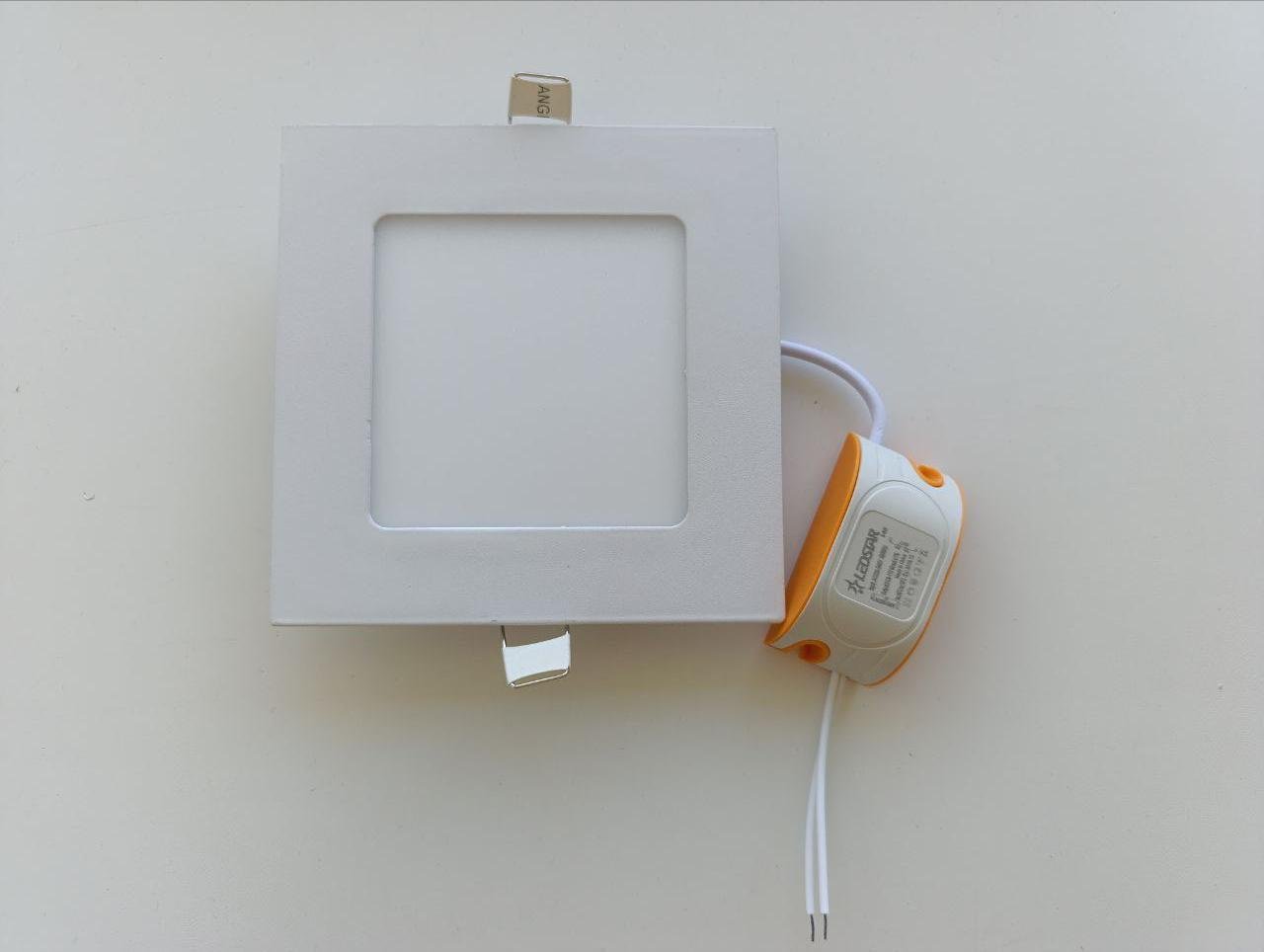 Світильник світлодіодний врізний квадрат 6 Вт 6500K Білий (26291603)