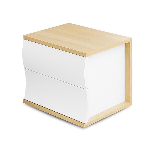 Тумба приліжкова Майстер Форм Наяда 450х350х410 мм Дуб сонома/Білий (90677) Тумба приліжкова Майстер Форм Наяда 450х350х410 мм Дуб сонома/Білий (90677)