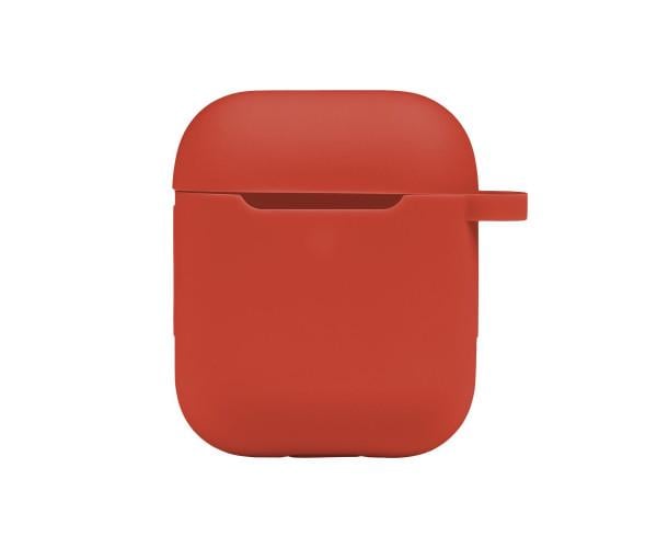 Чехол Silicone Case with hook для Airpods 1/2 Red