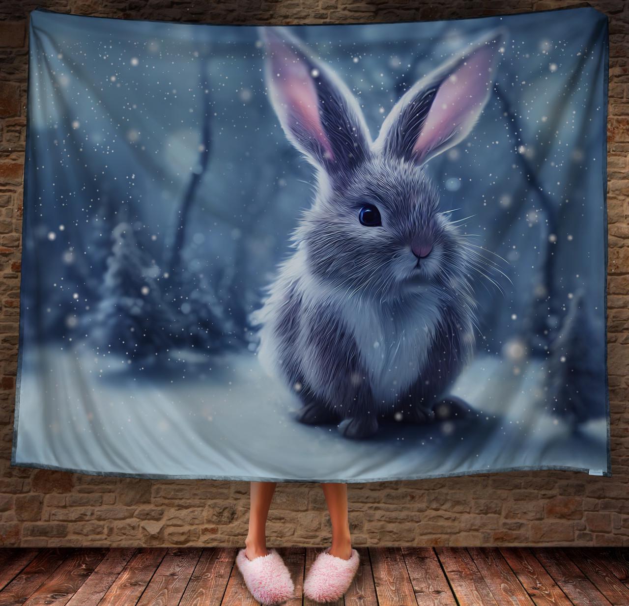 Плед с 3D принтом 06 Кролик в зимнем сказочном лесу 150х200 см (epi_1818) Плед с 3D принтом 06 Кролик в зимнем сказочном лесу 150х200 см (epi_1818)