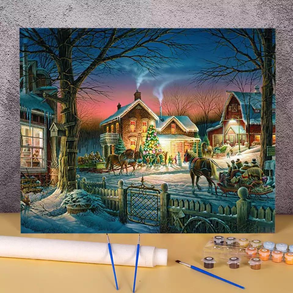 Картина по номерам Катание на санях 50x40 см (РНК-468)