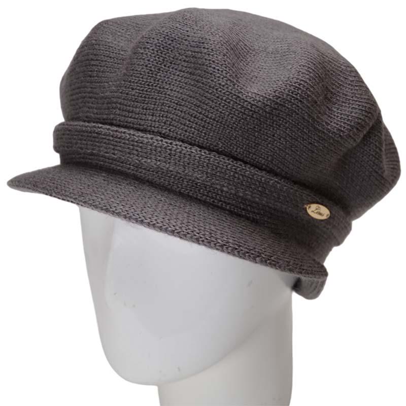 Шапка женская зимняя Lirus Дороти с козырьком шерстяная на флисовой подкладке One size Дым (131732) - фото 1