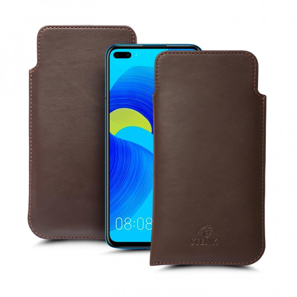 Футляр Stenk Elegance для Huawei Nova 6 Коричневый (66092)