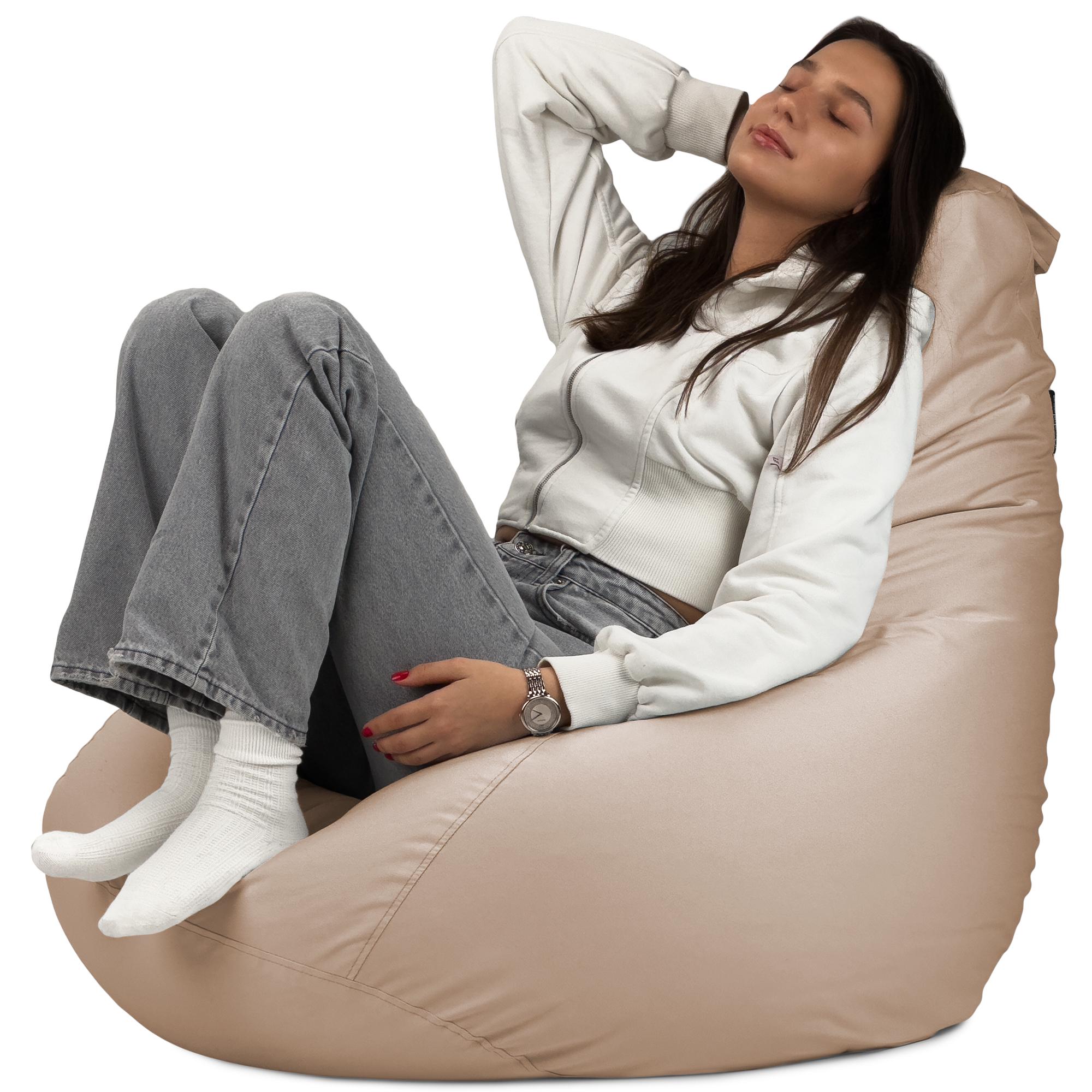 Кресло-мешок Студия Комфорта Груша оксфорд флекс 120х85 см Бежевый (9012214) - фото 3 Кресло-мешок Студия Комфорта Груша оксфорд флекс 120х85 см Бежевый (9012214) - фото 3