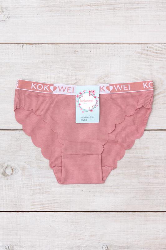 Труси-сліпи жіночі з хвилястим краєм Носи Своє L Пудровий (15984)