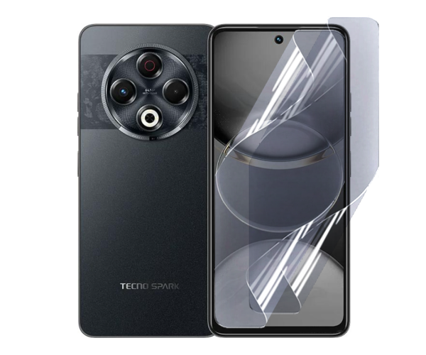 Противоударная гидрогелевая пленка Hydrogel Film для Tecno Spark 30 4G, Transparent