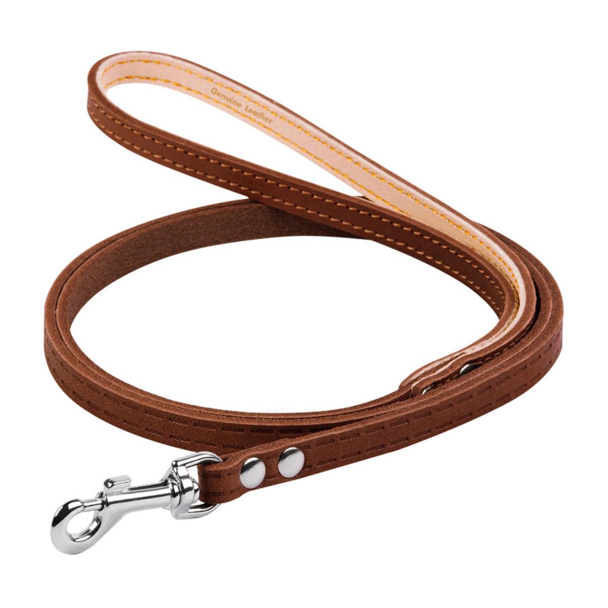 Поводок Collar одинарный непрошитый 10 мм 122 см Коричневый