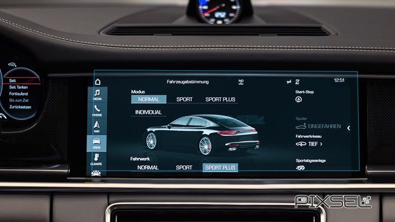 Стекло защитное Pixsel на монитор Porsche Panamera 13,6“ 2017-2023 закаленное глянец
