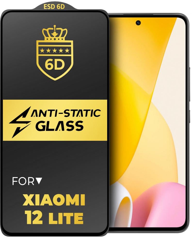 Стекло защитное 6D Anti-Static Xiaomi 12 Lite Glass Shield (34206)