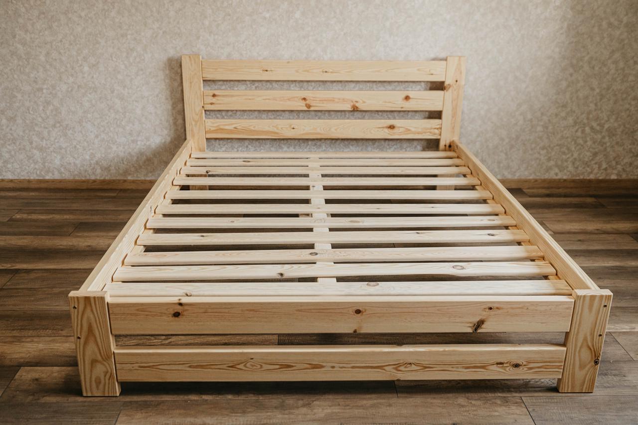 Ліжко двоспальне з масиву сосни лаковане 140x200 см (1866307144) - фото 6