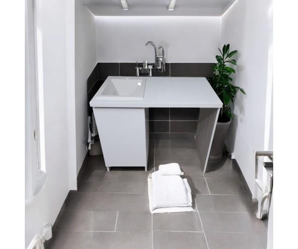 Тумба для ванной комнаты под стиральную машину пластиковая 110 см (2448)