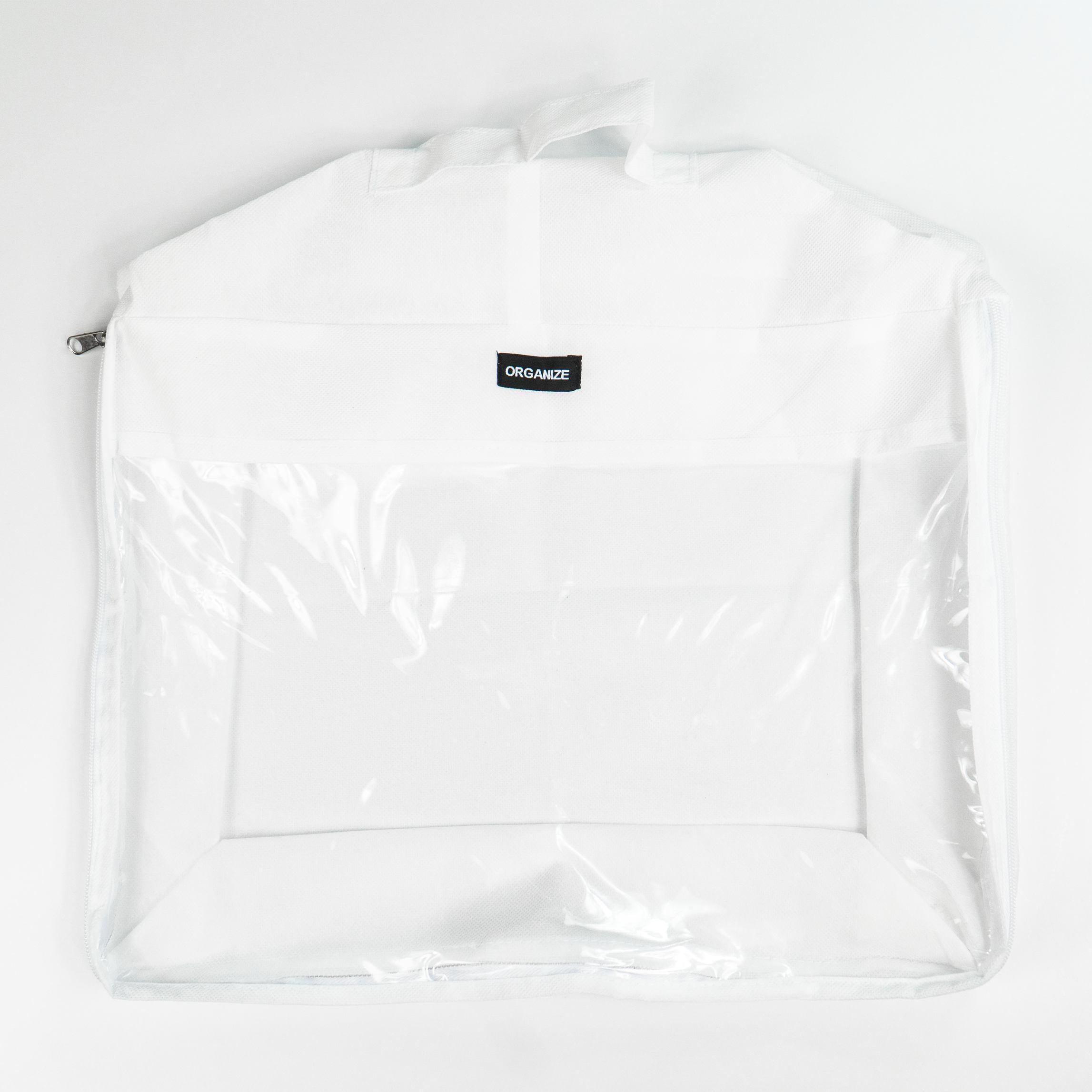 Сумка дорожная P001 с ручкой и прозрачной вставкой 40x31x15 см Белый (P001-white)