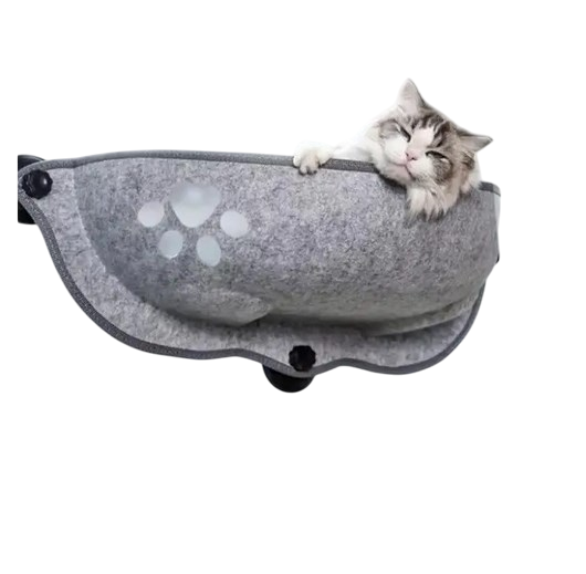 Гамак для кота на окно CozyView Mini спальное место с креплением и мягкой подушкой 52x29x25 см серый (30843398)