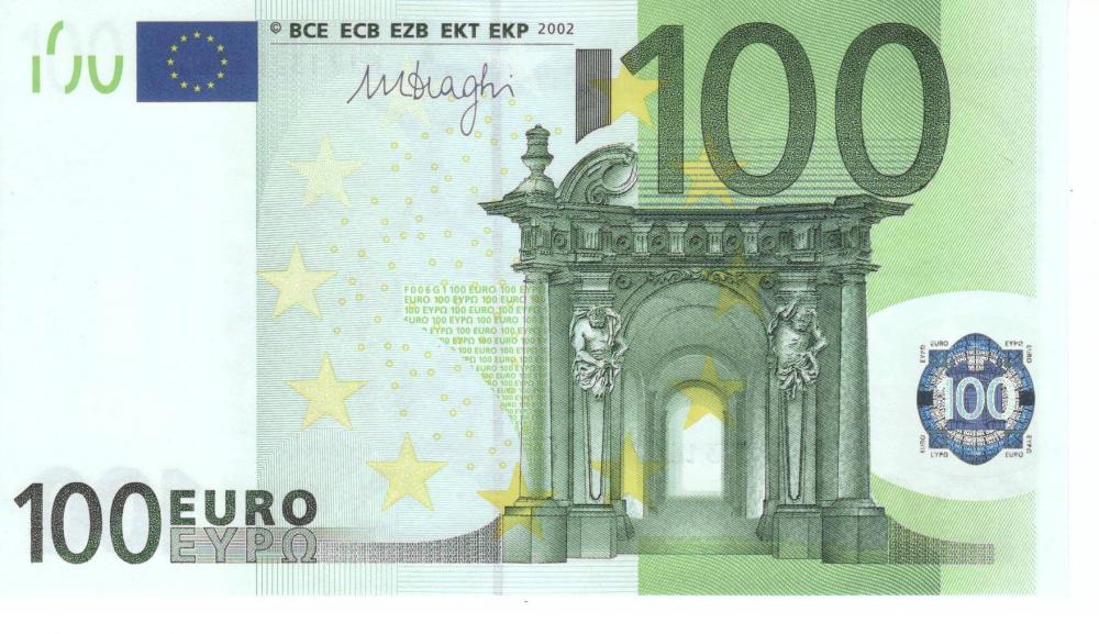 Коллекционная банкнота Австрия 100 евро 2002 N F006 Драги UNC (Б06798)