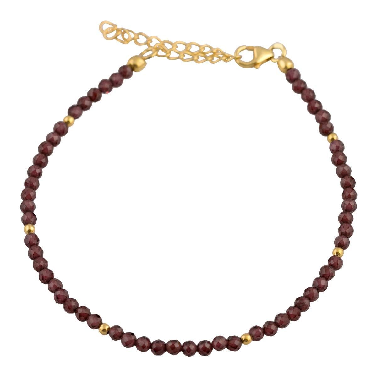 Браслет на руку с натуральным гранатом