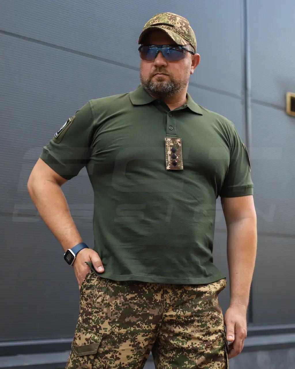 Поло НГУ хлопок р. 50 Хаки