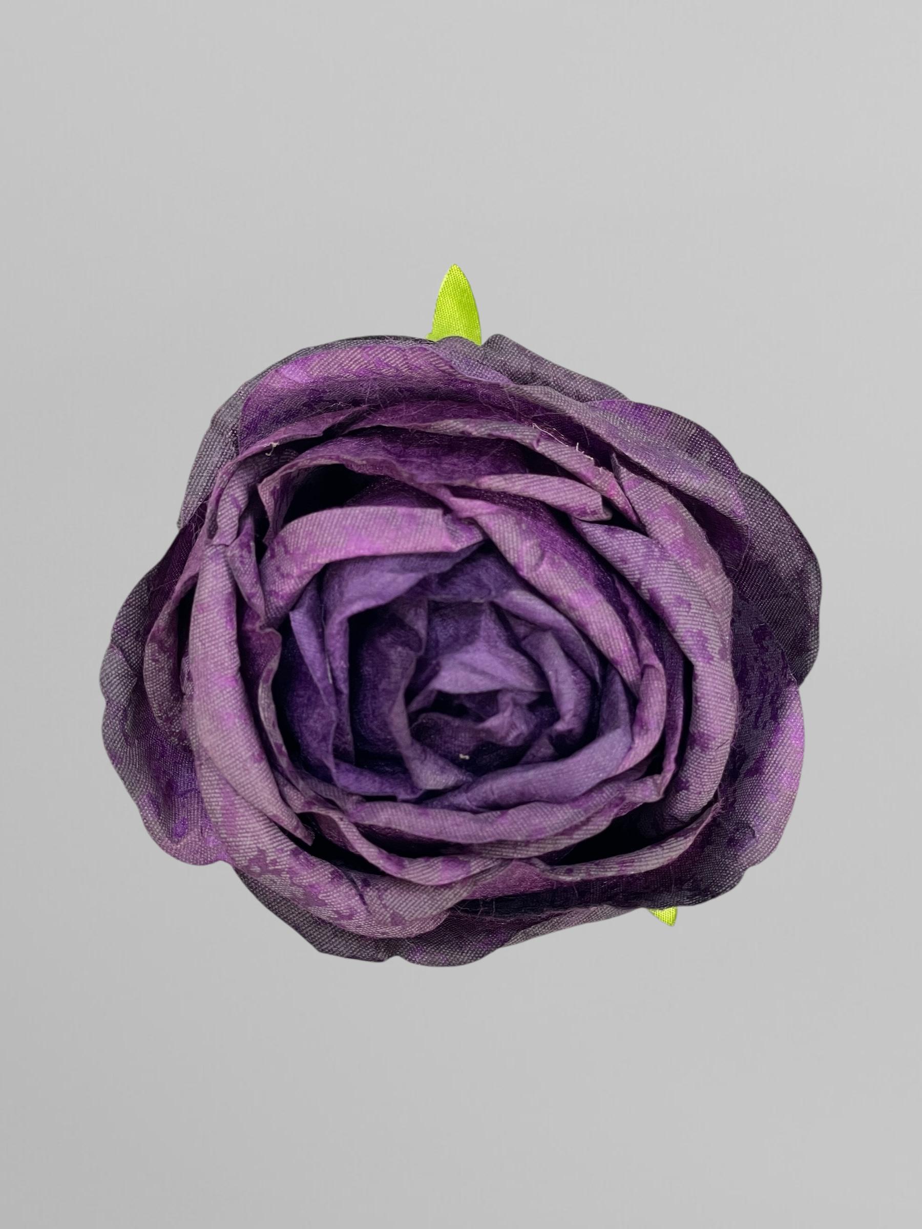 Искусственная головка розы декоративная L 8 см Фиолетовый (К02132)