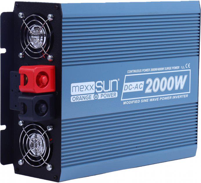 Инвертор напряжения Mexxsun MXS-2000 12V/220V 2000W с модифицированной синусоидой 2 Shuko клеммные провода Q4 (DR010645) - фото 3