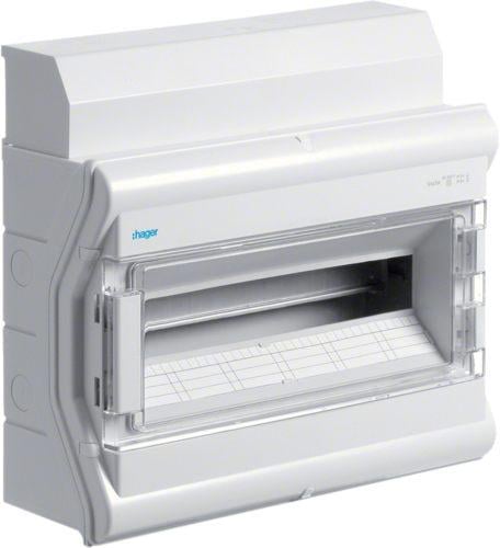 Щит распределительный Hager VE118DN Vector полистирол для накладного монтажа ip65 63A Серый графит (26993023)