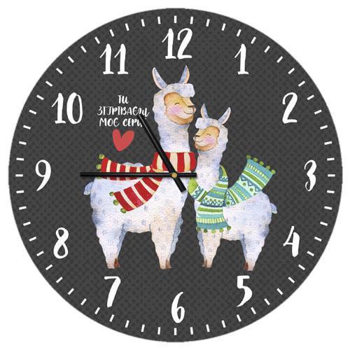 Часы настенные круглые Presentville "Ти зігріваєш моє серце" 36 см (CHR P 21NG010)