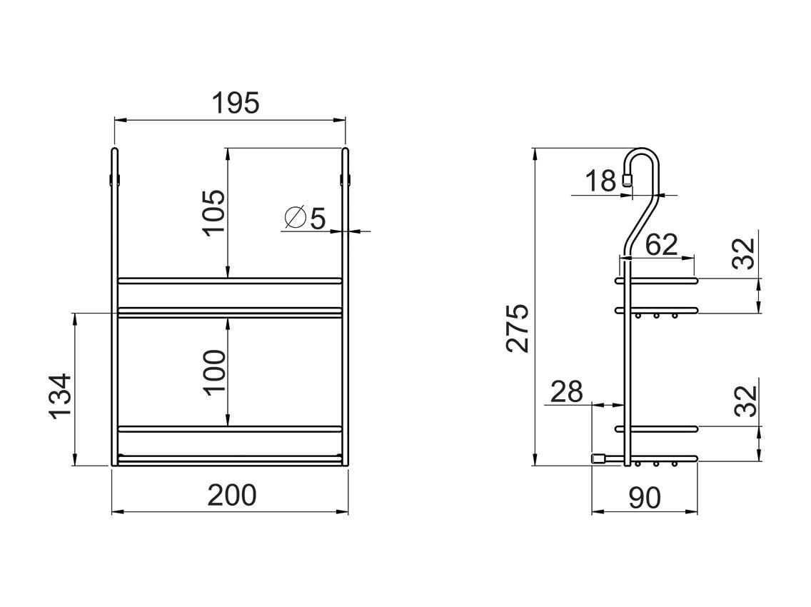 Полка на релинг для специй 2-я Хром - фото 2 Полка на релинг для специй 2-я Хром - фото 2