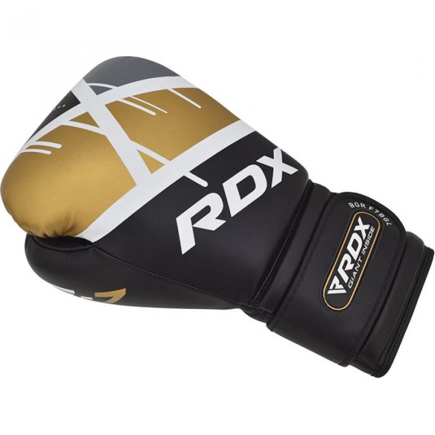 Рукавички боксерські RDX Rex Leather 8 ун. Black (402911) - фото 4