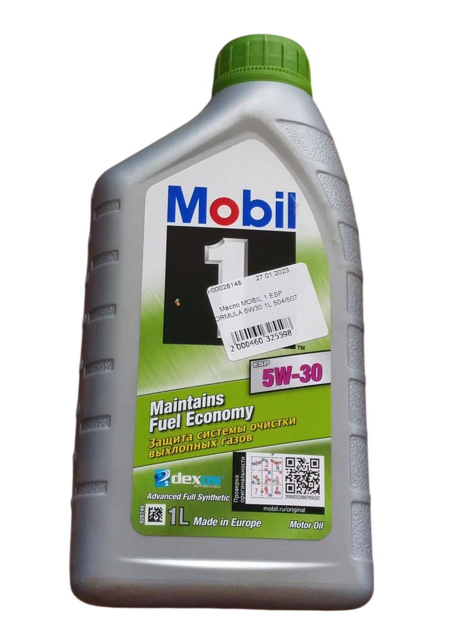 Масло MOBIL 1 ESP FORMULA 5W30 504/507 1 л (3085935243)